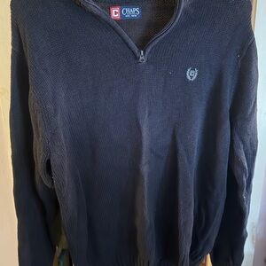 Chaps Men's Navy Zip-Up Sweater